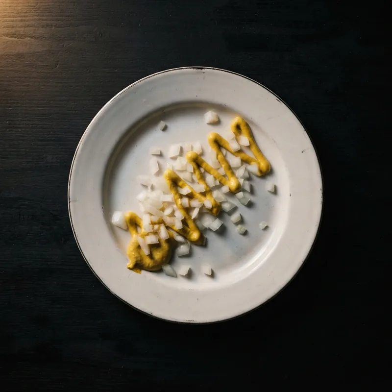 Mustard and onions